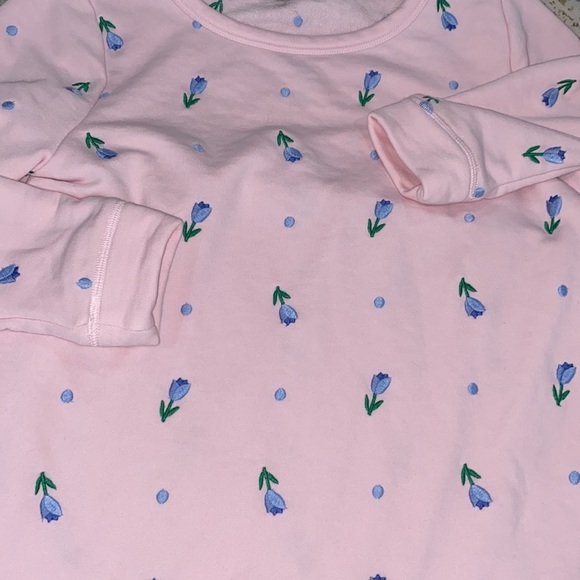 Talbots pink sweatshirt floral embroidered size small - Picture 6 of 6